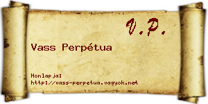 Vass Perpétua névjegykártya